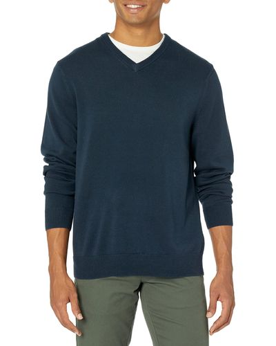 Amazon Essentials V-Neck Pullover Sweater - Blu