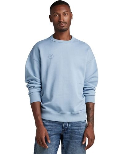 G-Star RAW Irregular Graphics Loose Sweatshirt - Azul