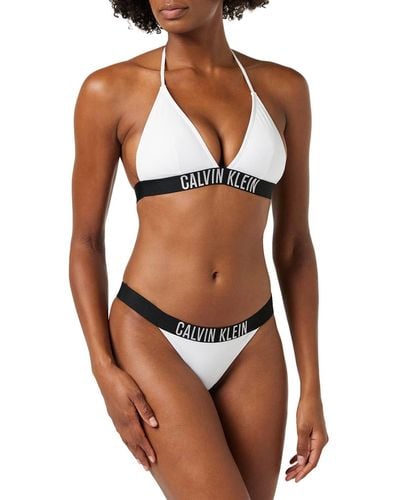 Calvin Klein Bikinitop Triangel Gepolstert - Weiß