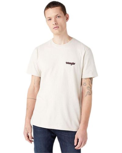 Wrangler Graphic Logo Tee T-Shirt - Bianco