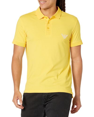 Emporio Armani Essential Short Sleeve Polo Shirt - Gelb