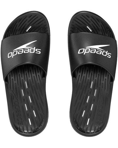 Speedo Slides | Pool Sliders | Beach Footwear - Black