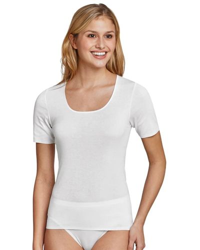 Schiesser Luxury T-Shirt 2er Pack White 48 - Weiß