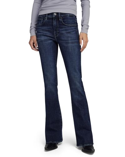 G-Star RAW 3301 Flare Jeans Donna ,Blu