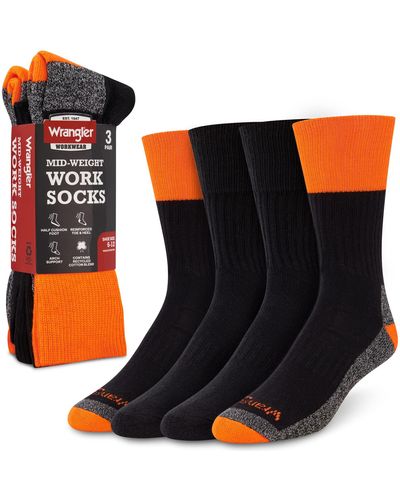 Wrangler Hi-vis S Socks - Crew Boot Socks For Size - Multicolour