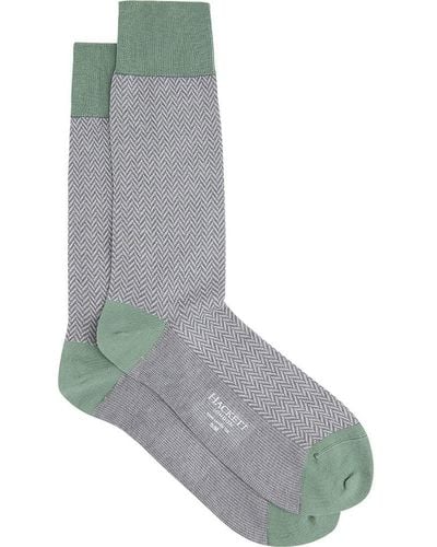 Hackett Herringbone Cnt Socks - Grey