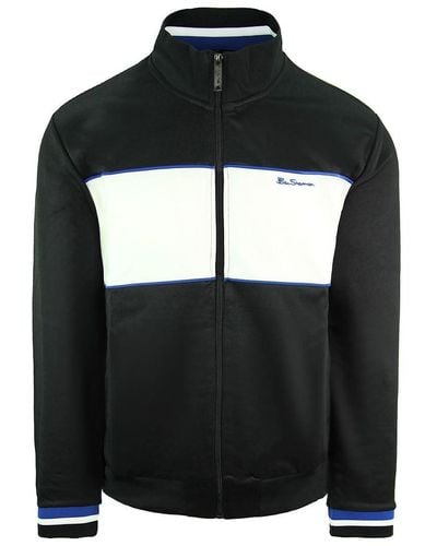 Ben Sherman Long Sleeve Zip Up Black S Panelled Track Jacket 0065218 Black
