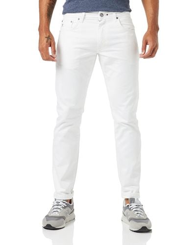 Hackett White Denim Casual Pants - Weiß