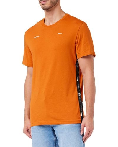 G-Star RAW Logo Tape r t T-Shirts - Naranja