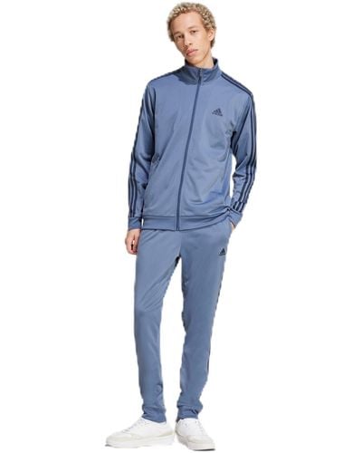 adidas Basic 3-stripes Tricot Track Suit Uomo - Blu