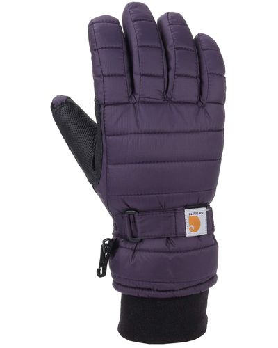 Carhartt Quilts Insulated Breathable Glove With Waterproof Wicking Insert - Blue
