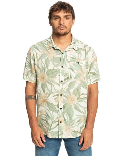 Quiksilver Short Sleeve Shirt for - Kurzärmliges Hemd - Männer - L - Grün