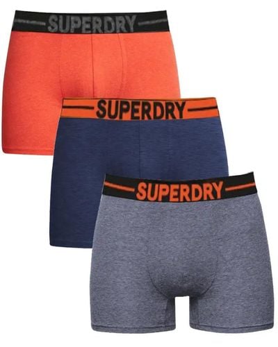 Superdry Boxer Triple Pack Boxer Shorts - Blue