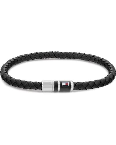 Tommy Hilfiger Jewellery Braided Leather Bracelet - Black