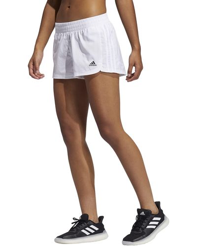 adidas Pacer 3-stripes Woven Shorts - White