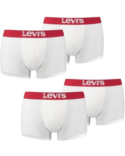 Levi's Lot de 2 boxers bande de taille contrastante - Blanc