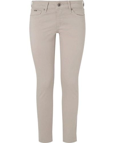 Pepe Jeans Skinny Taille Basse PL211705 Pantalon - Gris
