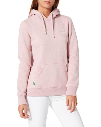 Superdry VINTAGE LOGO EMB HOOD Hooded Sweatshirt - Pink