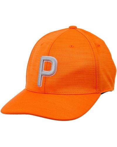 PUMA P Golf Snapback Cap - Orange