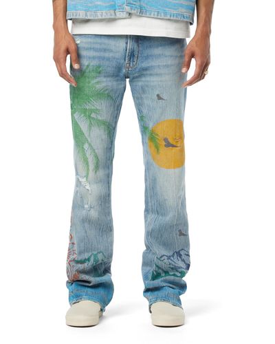 Hudson Jeans Walker Kick Flare Casual Trousers - Blue