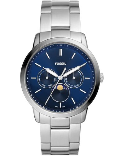 Fossil Multi Dial Quartz Watch With Stainless Steel Strap Fs5907 - Multicolour