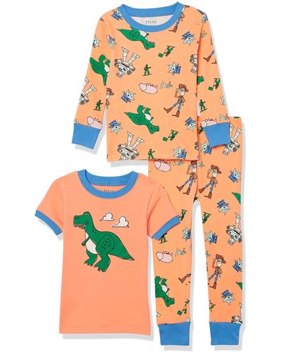 Amazon Essentials Disney | Marvel | Star Wars Pijama ceñido de algodón Bebé Niño - Naranja
