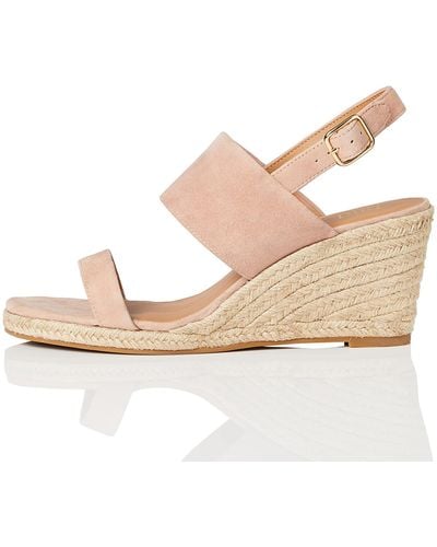 FIND Wedge Leather Espadrille - Pink