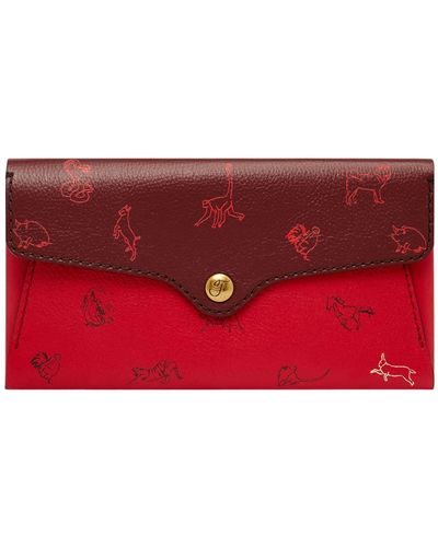 Fossil Heritage Sac pochette Cuir 17 cm - Rouge