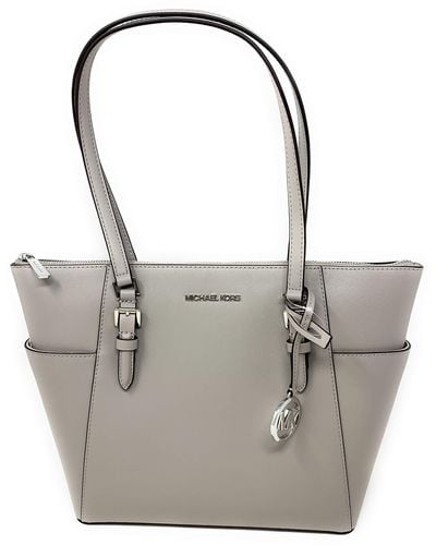 Michael Kors NEW Voyager Pearl Gray Tote Pebble Leather Handbag Purse :  Amazon.in: Shoes & Handbags