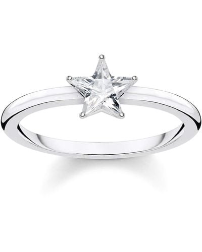 Thomas Sabo Ring Sparkling Star 925 Sterling Silver Tr2270-051-14 - White
