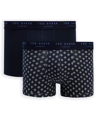 Ted Baker London 2 Pack Cotton Stretch Trunk Bermuda - Blu