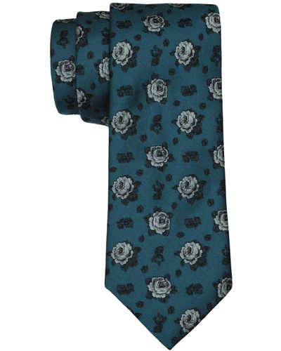 Ted Baker Blaugrüne Krawatte mit Blume