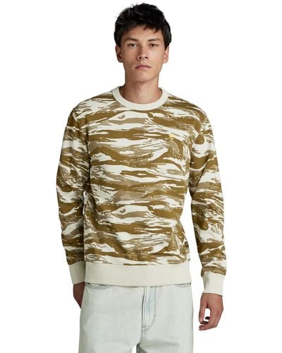 G-Star RAW Tiger Camo R Sweat - Metallic