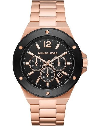 Michael Kors Watches Lennox Quartz Watch with Stainless Steel Strap - Schwarz