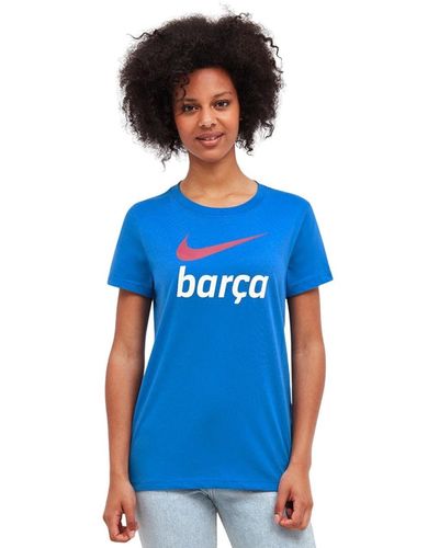 Nike FC Barcelona Fußball T-Shirt - Blau