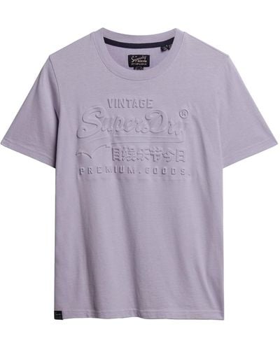 Superdry Embossed Vl T Shirt - Purple
