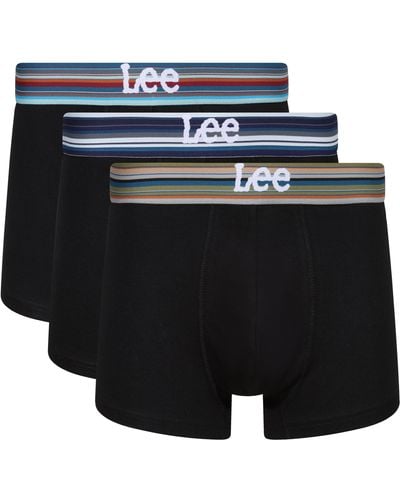Lee Jeans Boxer Shorts Cotton Trunks Corti - Nero