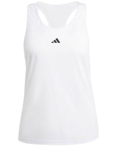 adidas Train Essentials Minimal Branding Racerback Tank Top Camiseta sin gas - Blanco