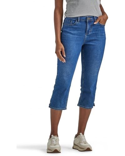 Lee Jeans S Legendary Mid-rise 21" Capri Jeans - Blue