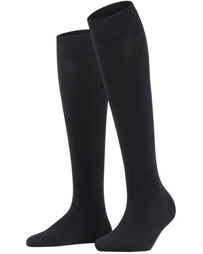FALKE Fine Softness 50 Den W Kh Semi-opaque Long Plain 1 Pair Knee-high Socks - Black