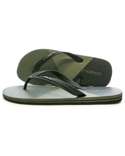 O'neill Sportswear Flip-flops Black/khaki Profile Colour Block - Green