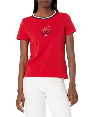 Tommy Hilfiger T3dh0fed-sca-l T-Shirt - Rot