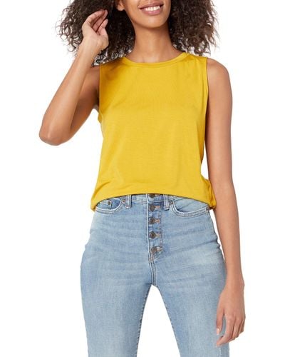 Amazon Essentials Camiseta sin gas de Corte Holgado Mujer - Azul