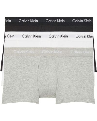 Calvin Klein Low Rise Trunk 3 Pack - Grey