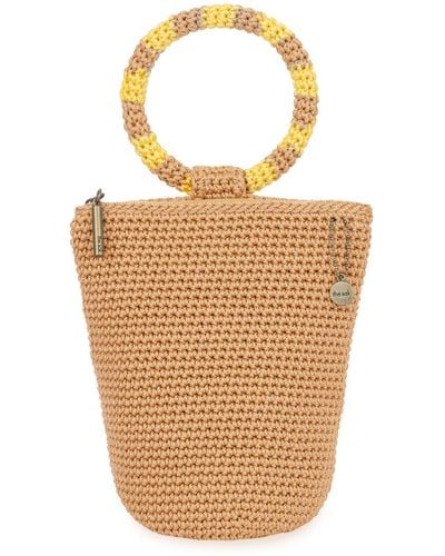 The Sak Ayla Ring Handle Pouch In Crochet - Multicolor