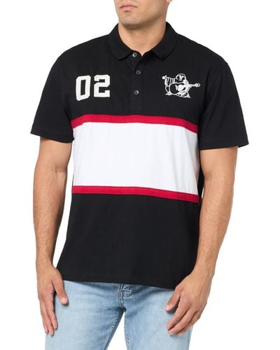 True Religion Ss Panelled Polo - Black