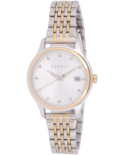 Esprit Marda Silver Gold Tt Mb Watch 34 Mm - Metallic