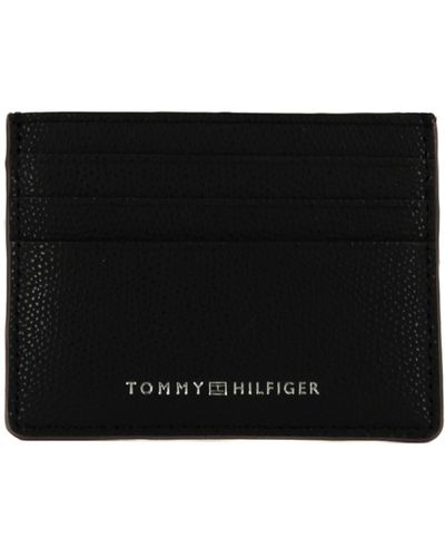 Tommy Hilfiger TH Struc Leather CC Holder Black - Noir