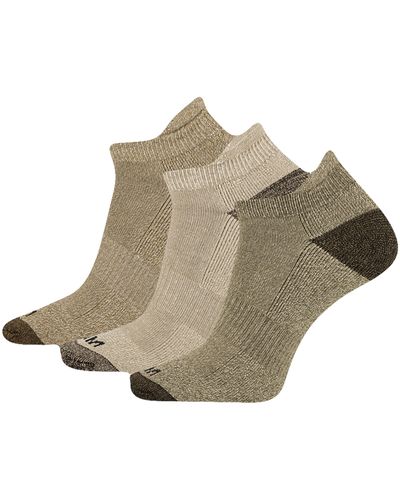Merrell And Wool Blend Cushioned Hiking Socks – 3 Pair - Natural