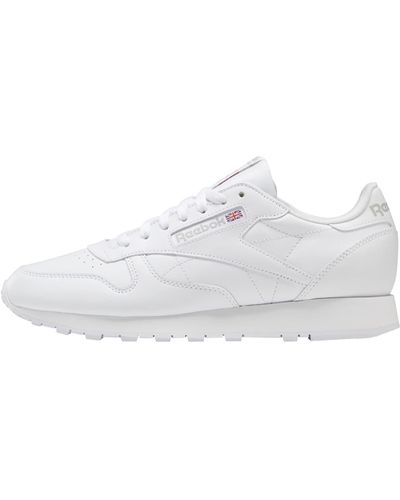 Reebok Klassieke Leren Sneaker Voor - Wit